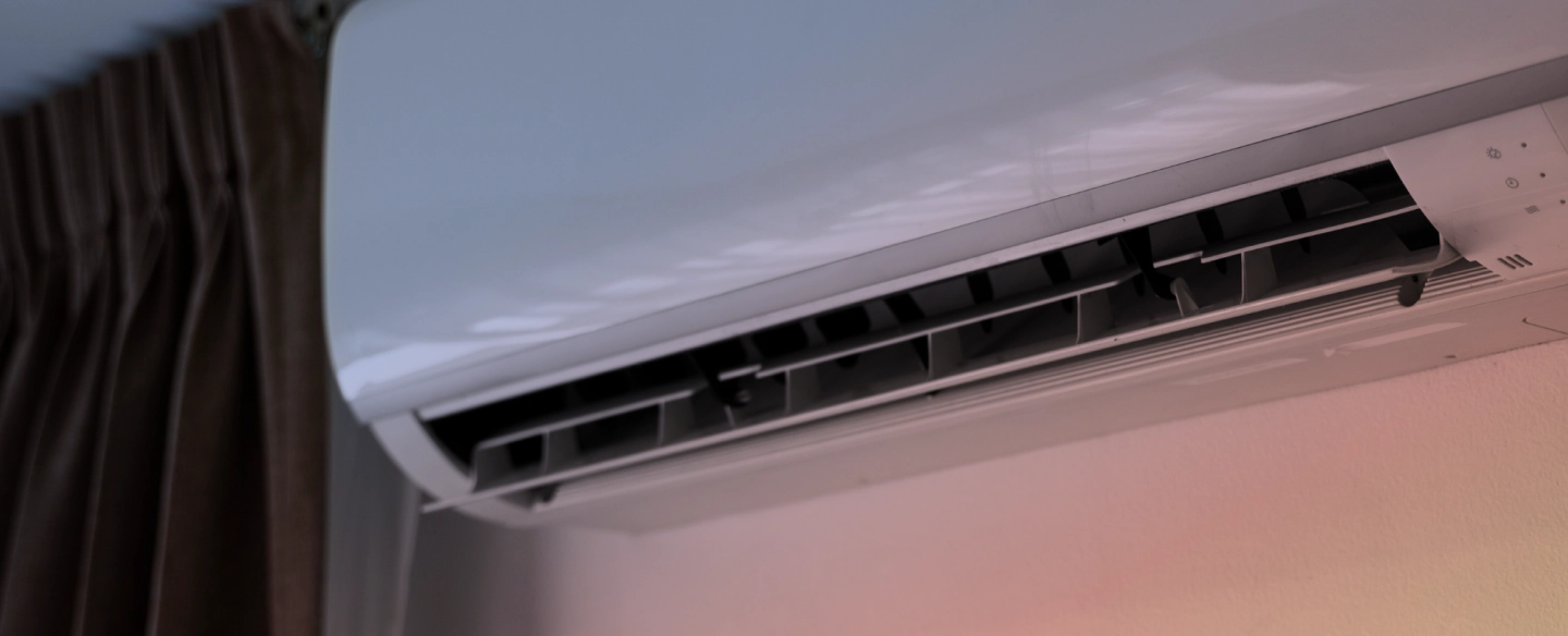 air conditioner installed in a room